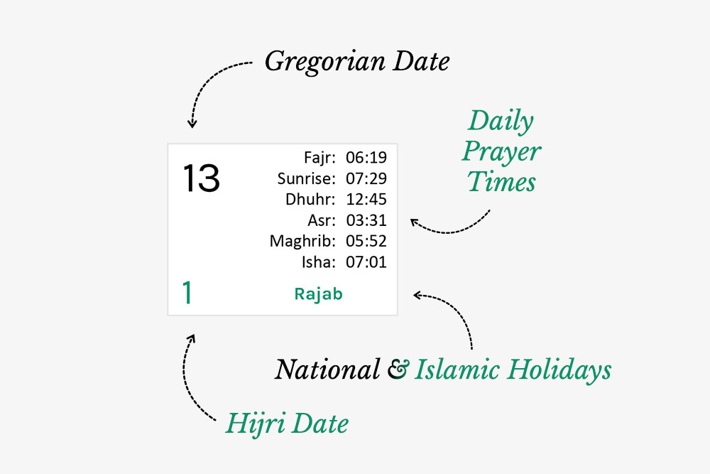 Media Islamic Calendar M W .